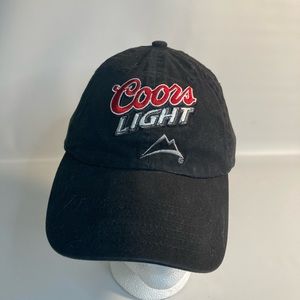 Coors light black adjustable baseball cap